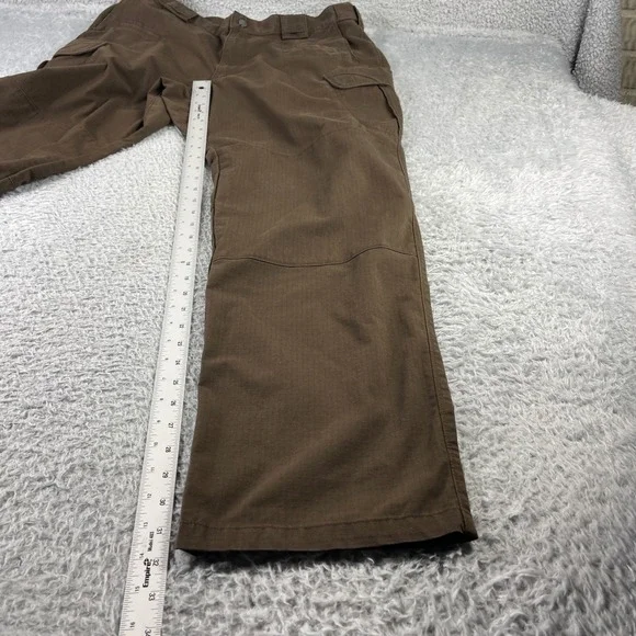 5.11 Tactical Cargo Pants Mens 38x32 Brown Ripstop Work Outdoor Trousers - Picture 6 of 10